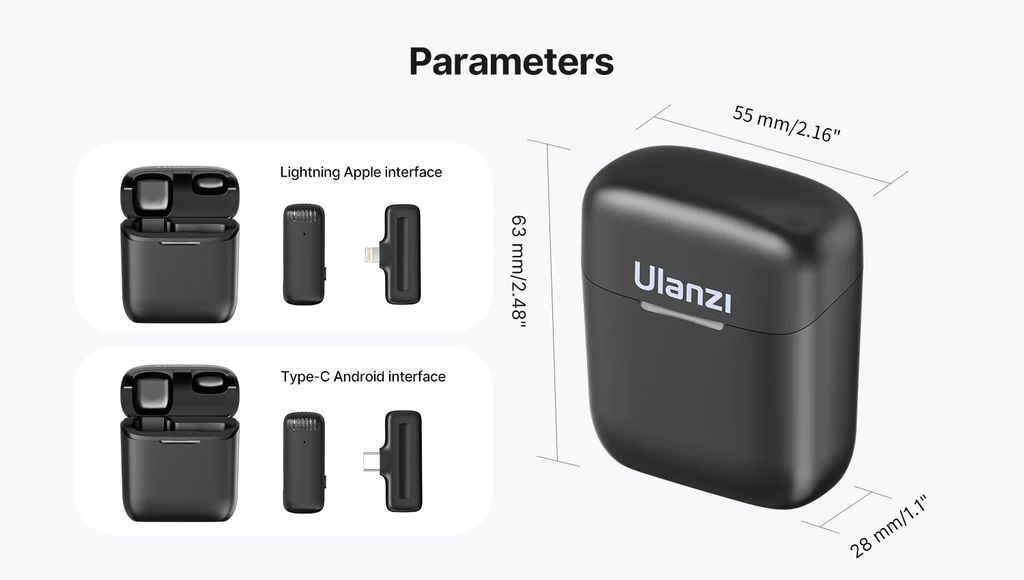 Ulanzi J11 - Micro không dây dành cho Điện Thoại HĐH Android