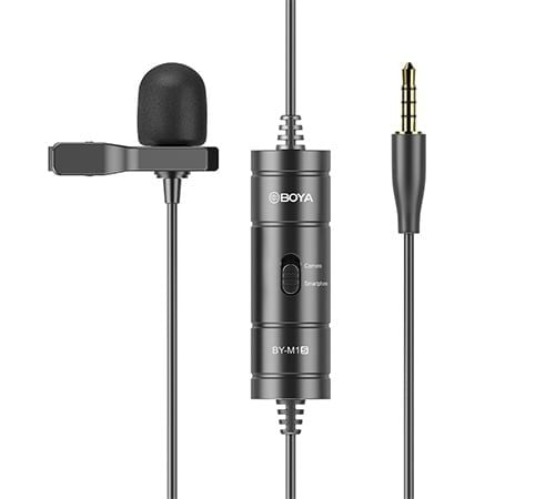 BOYA BY-M1S - Mic thu âm cài áo có dây cổng 3.5mm TRRS | Dành cho Điện thoại và Máy ảnh