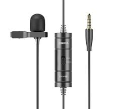 BOYA BY-M1S - Mic thu âm cài áo có dây cổng 3.5mm TRRS | Dành cho Điện thoại và Máy ảnh