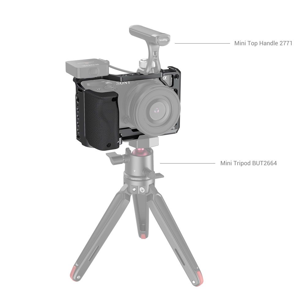SmallRig 3164 - Khung bảo vệ kèm báng tay cầm Silicon dành cho Sony A6100/A6300/A6400