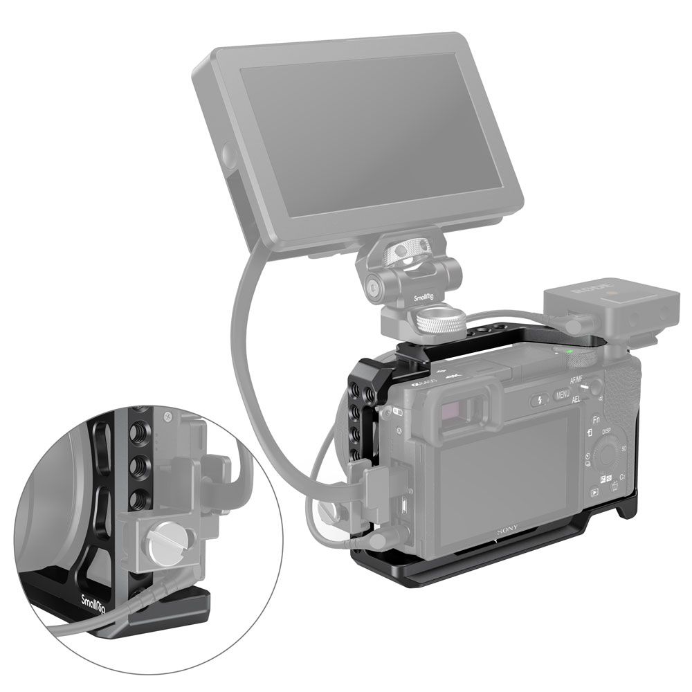 SmallRig 3164 - Khung bảo vệ kèm báng tay cầm Silicon dành cho Sony A6100/A6300/A6400