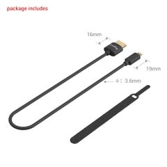 Cáp HDMI 3042 - 4K siêu mỏng SmallRig (D đến A) 35cm