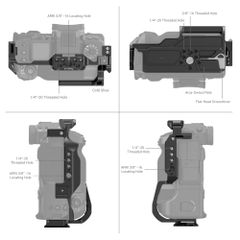 SmallRig Multifunctional Cage for FUJIFILM X-H2S with FT-XH / VG-XH Battery Grip 3933