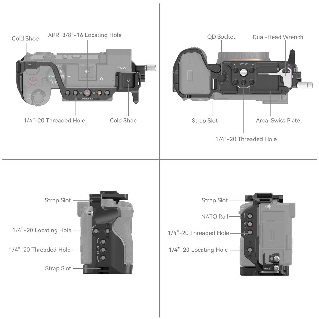 SmallRig Cage Kit for Sony Alpha 7 C II / Alpha 7 CR 4422