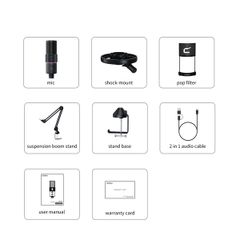 Comica STA-U2A || RGB Cardioid Condenser USB Microphone Kit