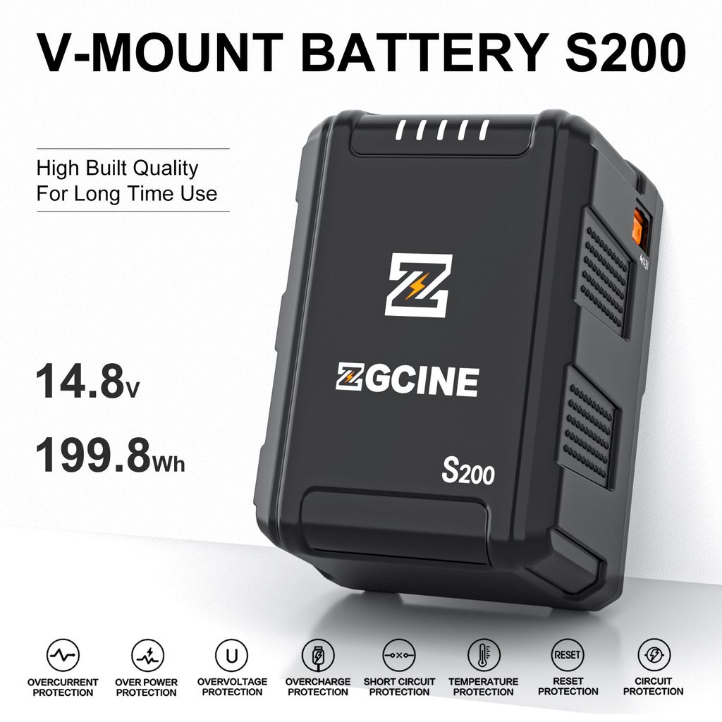 ZG-S200 V Mount Battery - Pin ZGCINE S200