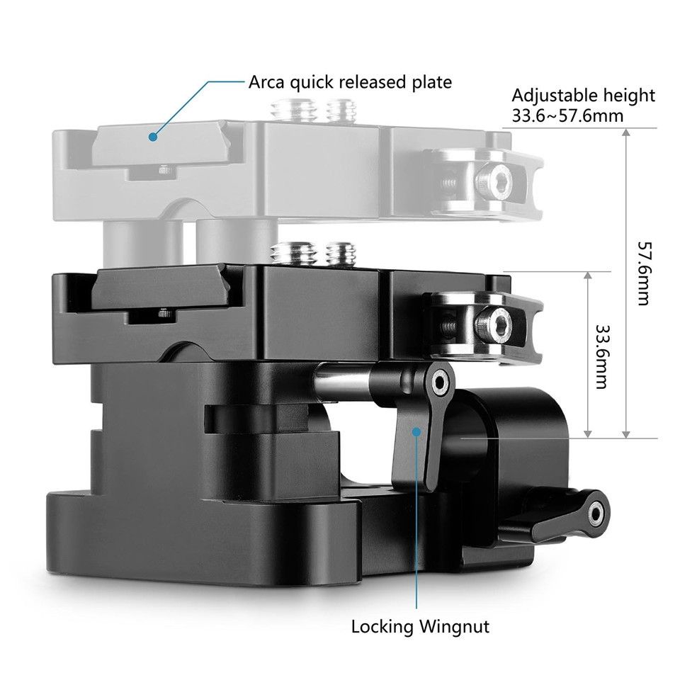 SmallRig Universal 15mm Rail Support System Baseplate 2092B