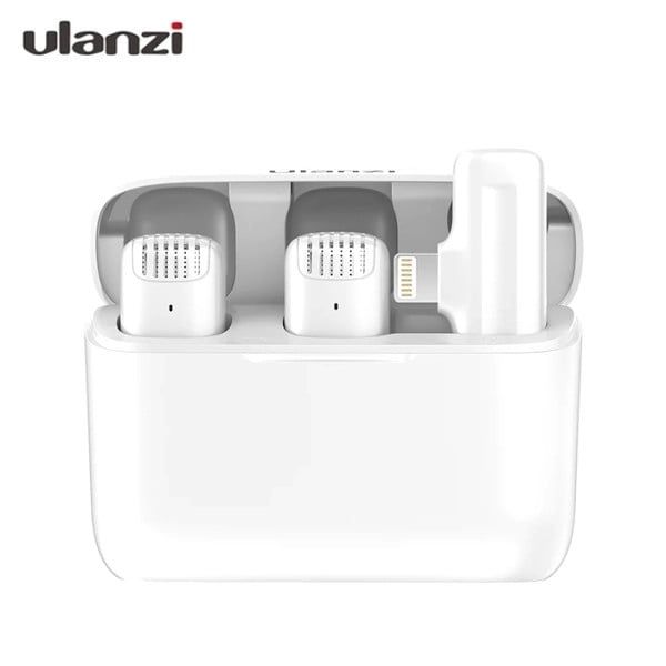 ULANZI J12 Series (Màu Trắng) - Mic thu âm không dây dành cho Điện thoại iOS cổng Lightning/ Android cổng Type-C