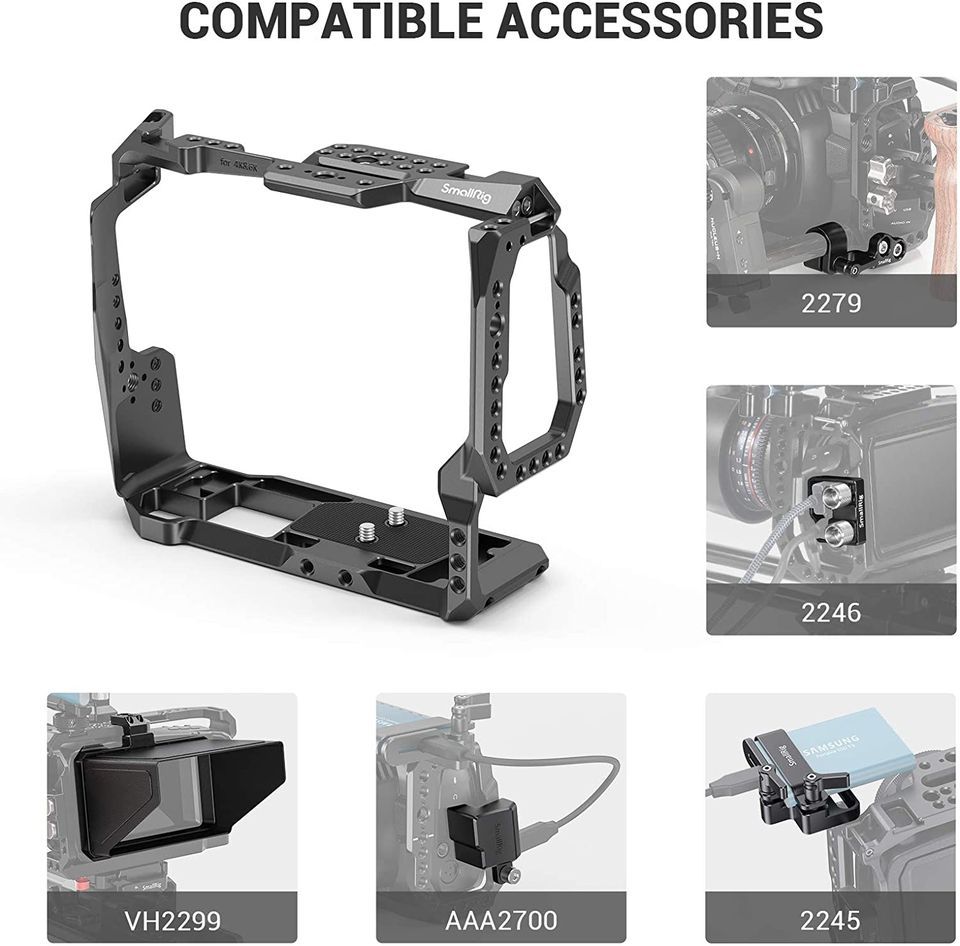 Smallrig Camera Cage for BMPCC 4K & 6K with Battery Grip Attached 2765