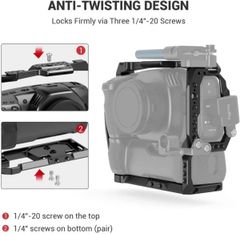 Smallrig Camera Cage for BMPCC 4K & 6K with Battery Grip Attached 2765