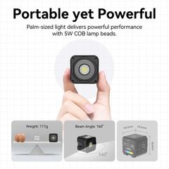 Ulanzi L3 RGB Đèn Led Cob mini 2700 - 7000K công suất 5W