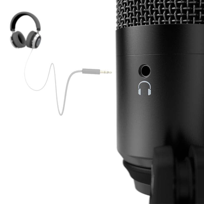 FIFINE K670B USB MIC WITH A LIVE MONITORING JACK FOR STREAMING PODCASTING ON MAC/WINDOWS