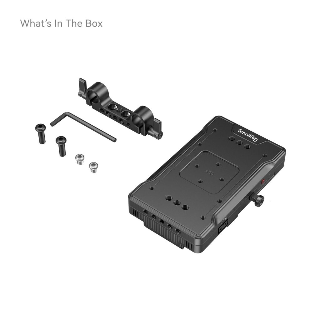 SmallRig Advanced V-Mount Battery Mount Plate with Dual 15mm Rod Clamp 3203