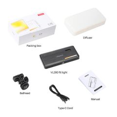 ULANZI VL200 BI-COLOR (2500-9000K) - Đèn LED 2 màu, tích hợp pin 5000mAh có thể sạc lại