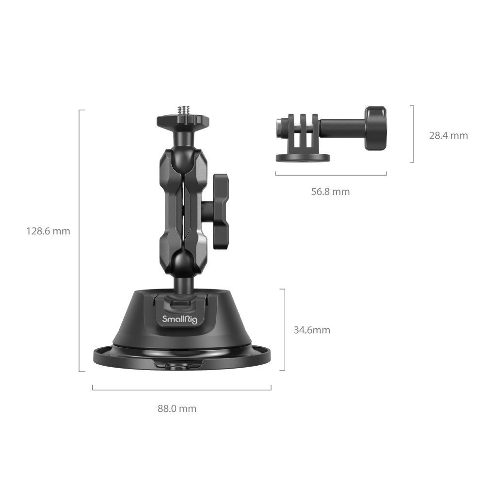 SmallRig Portable Suction Cup Mount Support for Action Cameras SC-1K 4193