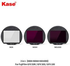 Kase Clip-in 3 Filter Kit ND8 ND64 ND1000 3 6 10 Stop Dedicated for Fujifilm GFX 50R / GFX 50S / GFX 100 / GFX 100S Fuji