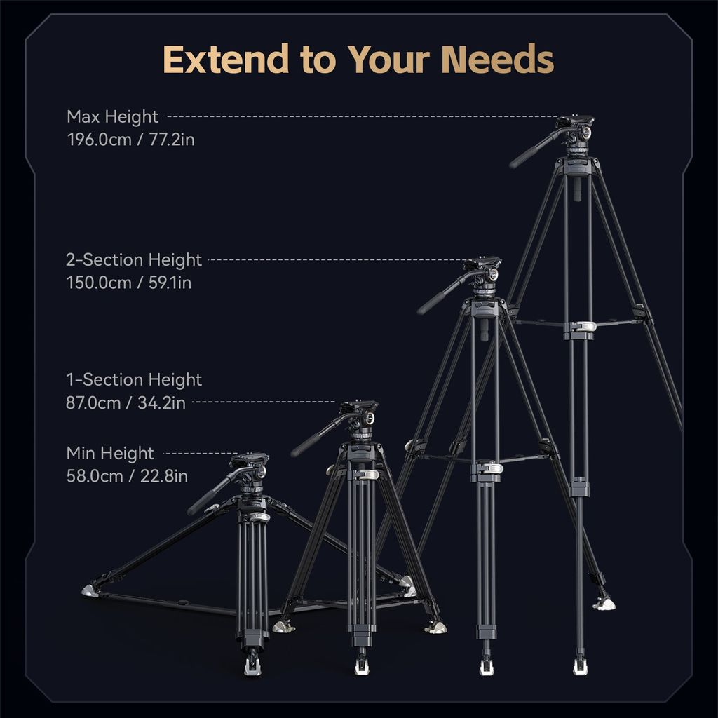 Chân Smallrig AD-Pro8 FreeBlazer Counterbalance Carbon Fiber Video Tripod Kit 4465