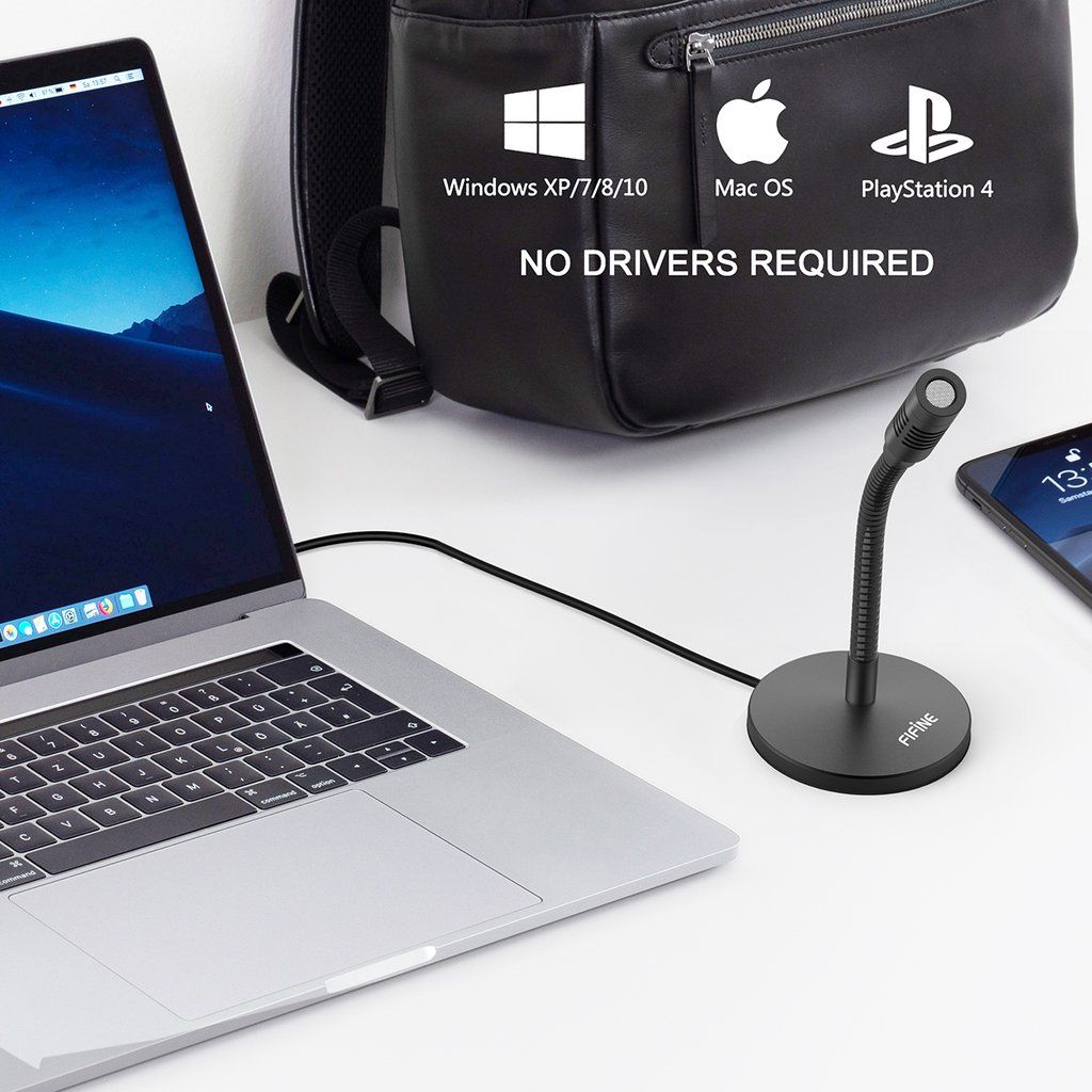 FIFINE K050 - Micro Thu Âm Mini Để Bàn Cổng USB-A Dành Cho PC/Laptop
