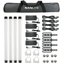 Nanlite Pavotube II 15X 4 Kit - RGBW LED Tube with Battery & App Control