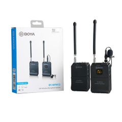 BY-WFM12 Micro thu âm không dây . Sóng VHF dải tần riêng với 12 kênh sóng