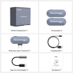 Synco P2ST / Micro Thu Âm Không Dây 2 Người Dùng cho Android jack USB Type-C (Màu Xanh Đen)