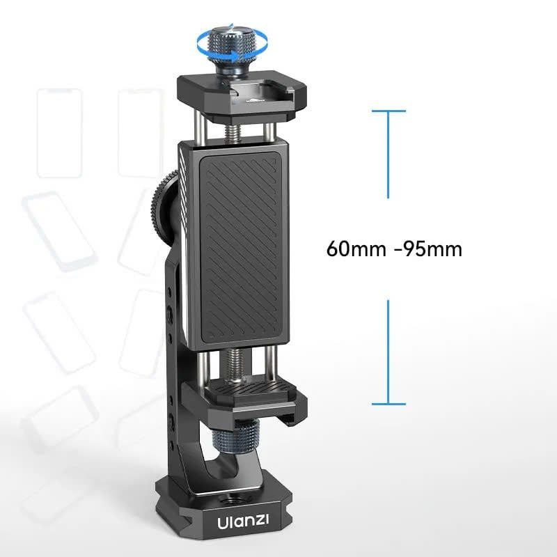 Ulanzi MA53 - Kẹp điện thoại hợp kim nhôm, ballhead xoay 360 độ
