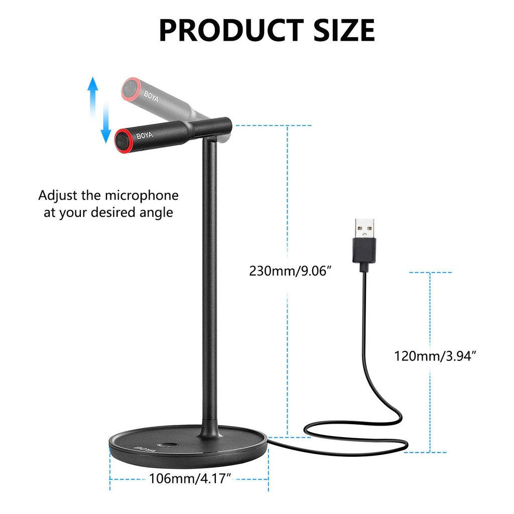 Boya BY-CM1 - Micro Cardioid Có Dây cổng USB Type C Cho Windows / Mac