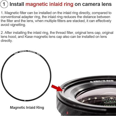 Kase Magnetic Lens Filter Adapter Ring Kit Pro