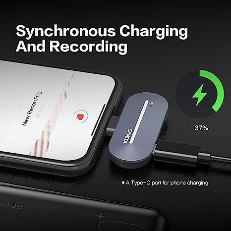 Synco P2SL / Micro Thu Âm Không Dây 2 Người Dùng cho iPhone jack Lightning (Màu Xanh)