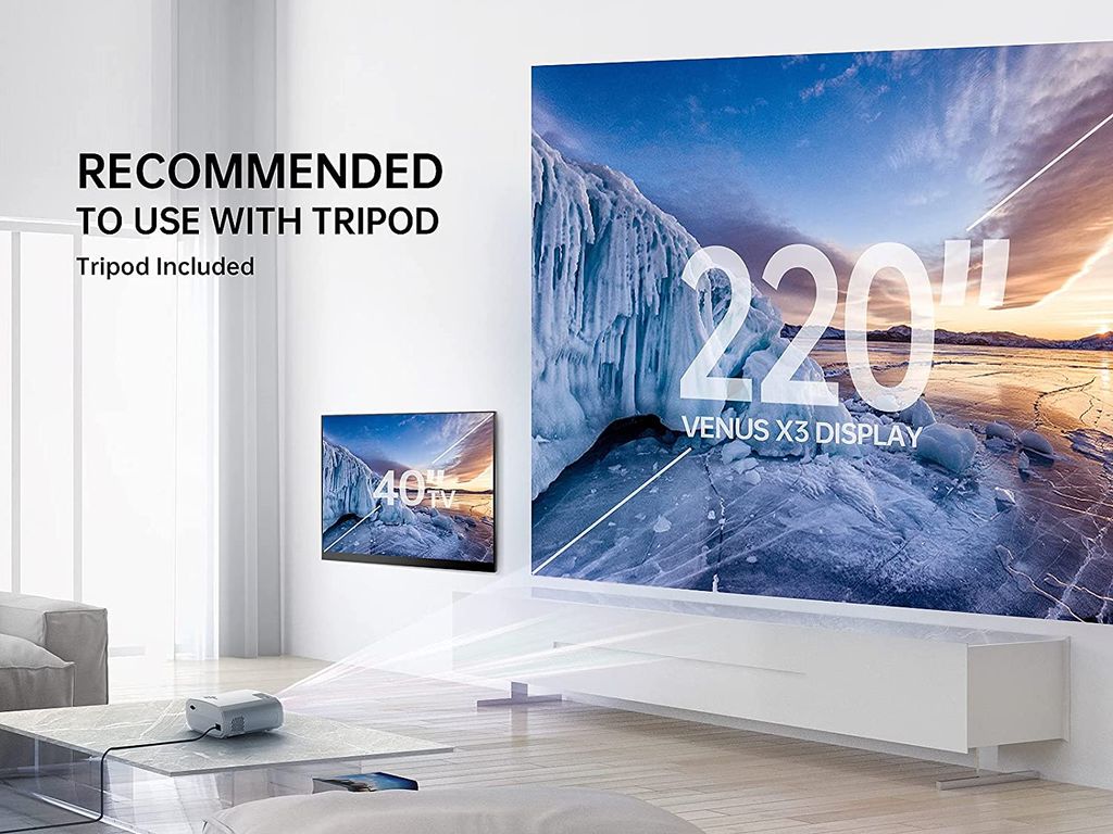 Máy chiếu Vimgo Venus X3 || Full HD 1080P độ sáng 9800Lux ||