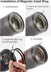 Kase Magnetic Lens Filter Adapter Ring Kit Pro