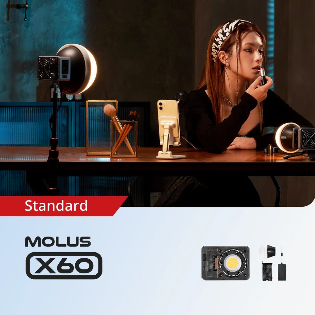 Zhiyun - Molus X60 đèn cầm tay 60W nhỏ gọn