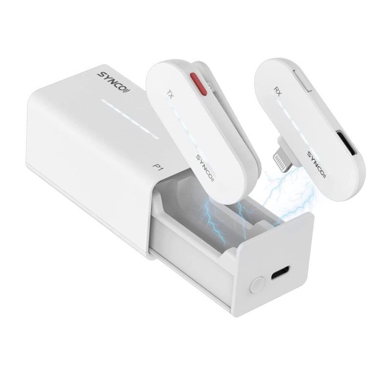 Synco P1SL / Micro Thu Âm Không Dây 1 Người Dùng cho iPhone jack Lightning (Màu Trắng)