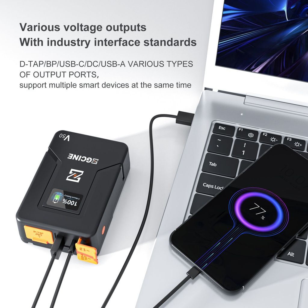 ZG-V50 V-MOUNT BATTERY 50Wh POCKET SIZE WITH PD FAST CHARGING - Pin ZGCINE V50