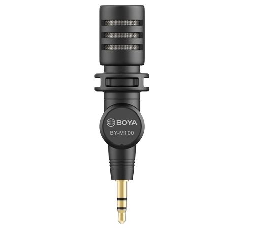 BOYA BY-M100 Mic thu âm Plug-in dành cho điện thoại, máy ảnh, máy tính