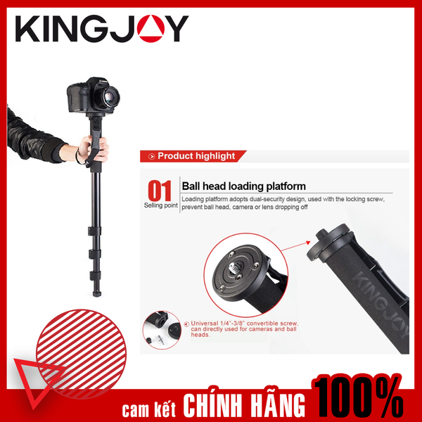 Gậy Nối Dài MP1008F +VT-1510 Professional Flip Monopod – Chính Hãng Kingjoy (FK51A)