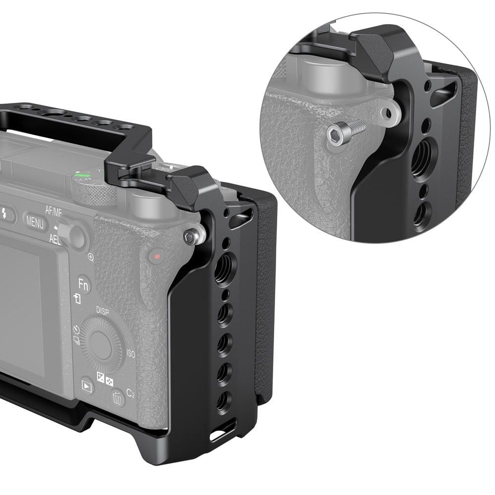 Khung và Báng tay cầm Silicone cho Máy ảnh Sony A6400/A6300/A6100 – SmallRig 3164 (NRSAB4)