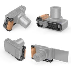 SmallRig L-Shape Wooden Grip with Cold Shoe for Sony ZV1 Camera 2936 (NRSK6)