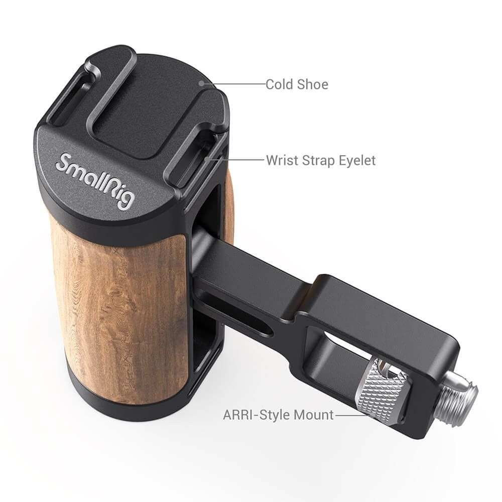 SmallRig 2914 - Wooden Mini Side Handle (ARRI-Style Mount) (NRUJ5)