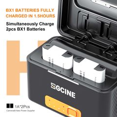 ZGCINE Charging Case for Sony NP-BX1 battery with 2 Charging Slots