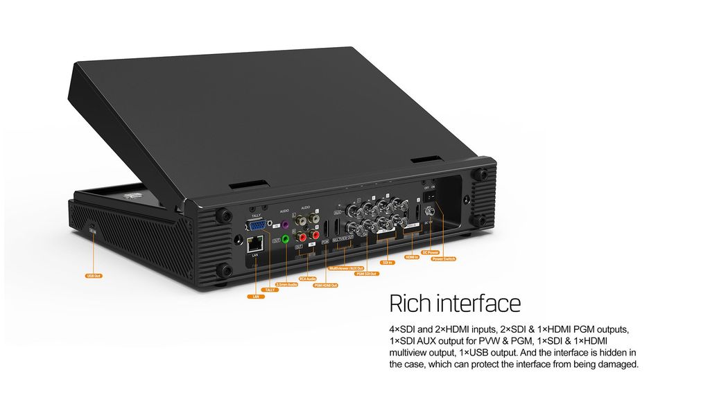 PVS0613U - Portable 6CH SDI/HDMI Multi-format Streaming Switcher