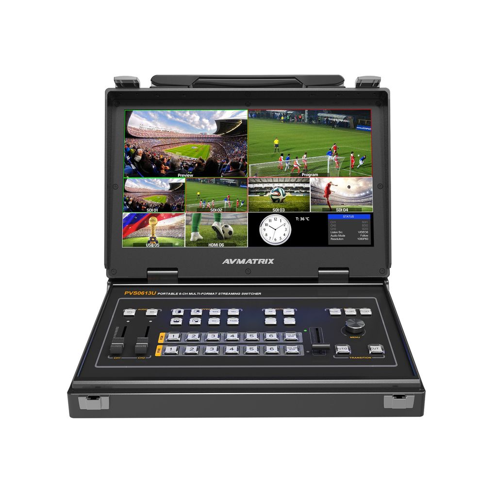 PVS0613U - Portable 6CH SDI/HDMI Multi-format Streaming Switcher