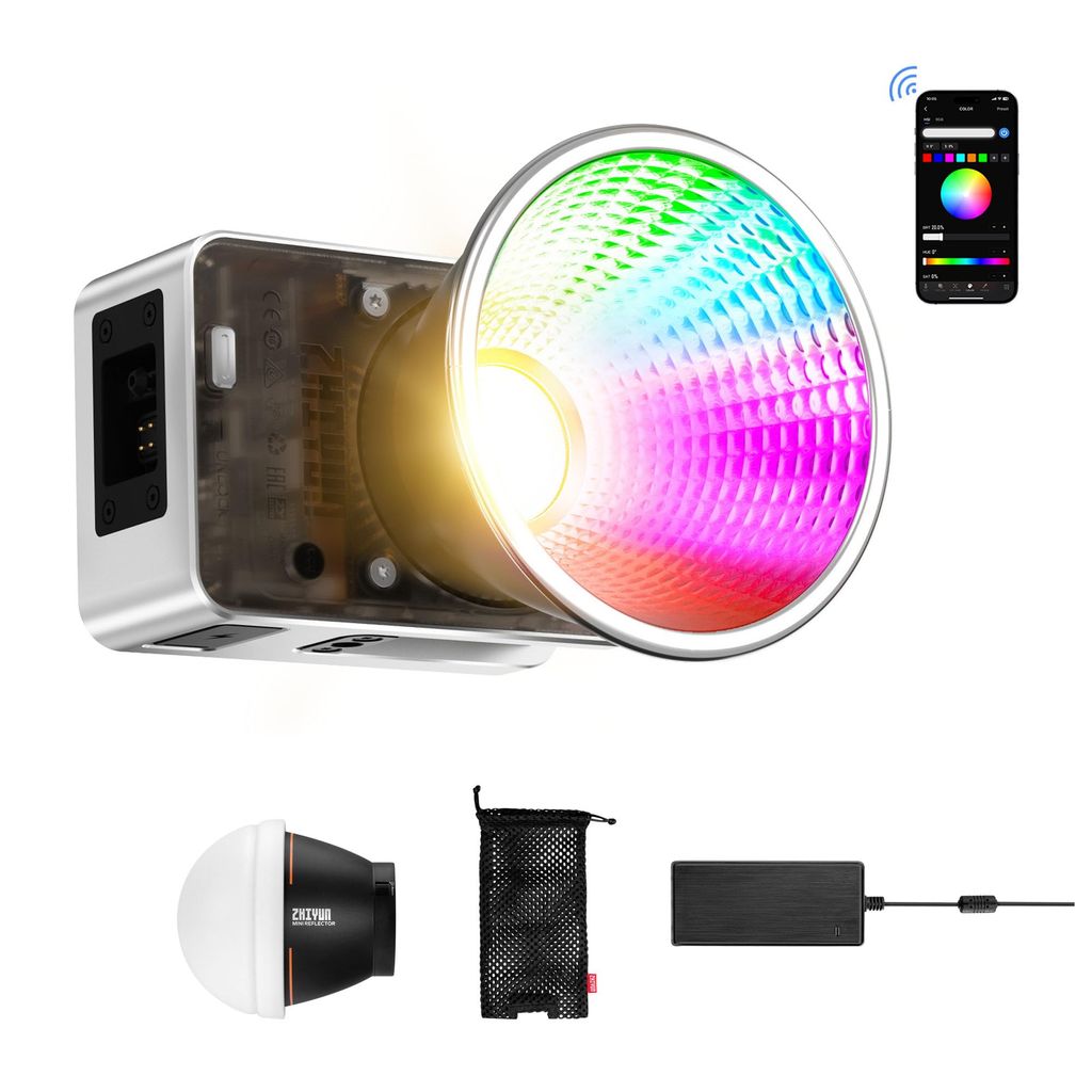 Zhiyun Molus X60 RGB đèn cầm tay 60W nhỏ gọn