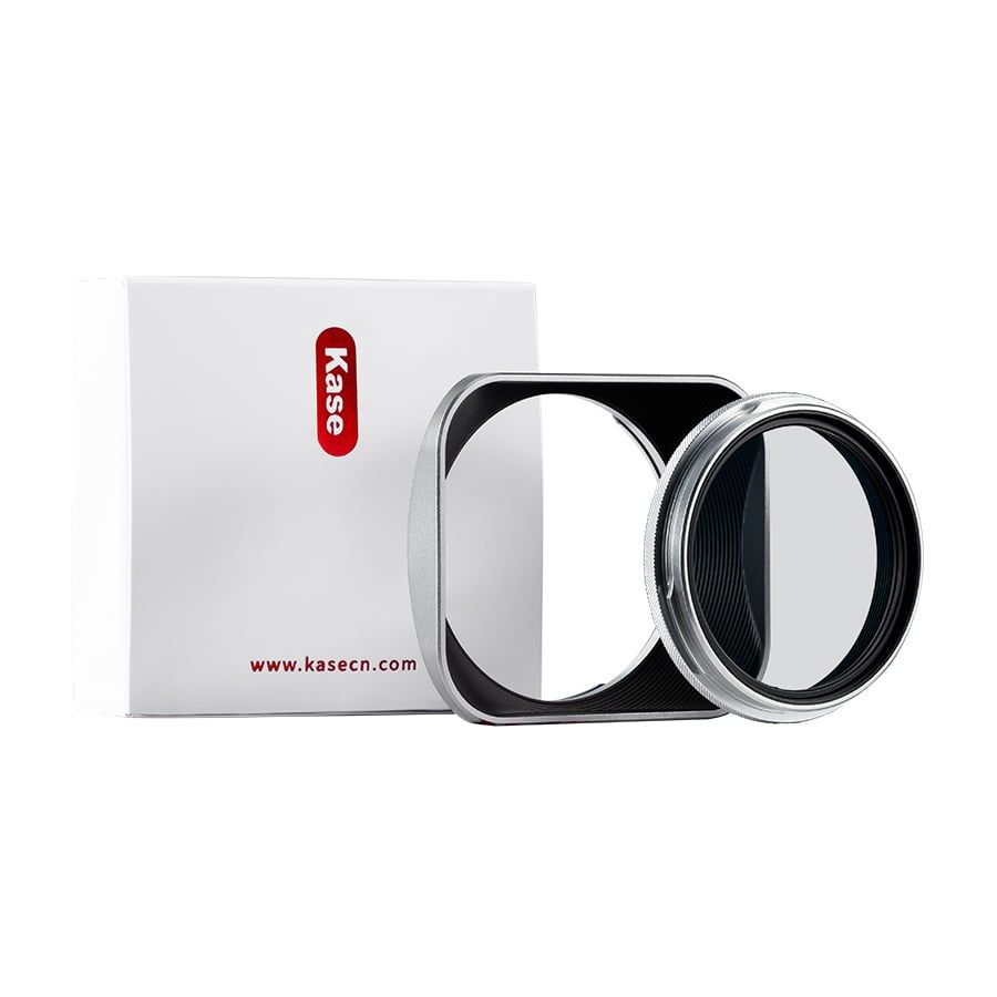 Kase Square Lens Hood + MCUV (III) For Fujifilm X100VI Black / Silver