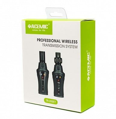 Acemic TR-20 Set Micro Không Dây UHF Hệ Thống Bộ Phát – Bộ Thu Không Dây Giao Diện Âm Thanh Truyền Tải