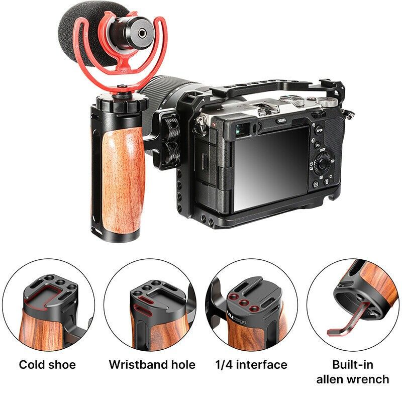UURIG R075 – Tay cầm gỗ đa năng dành cho máy ảnh