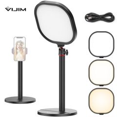 VIJIM K7 - Đèn LED đổi 3 màu (3200-5600K) kèm chân Tripod để bàn có thể điều chỉnh độ cao, Ballhead xoay 360°