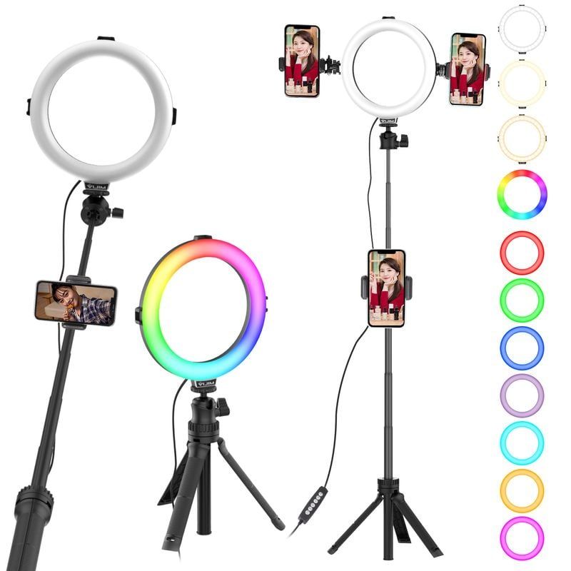 ULANZI VIJIM K9 RGB – Đèn LED đổi màu Ring Light Stand + Phone Holder