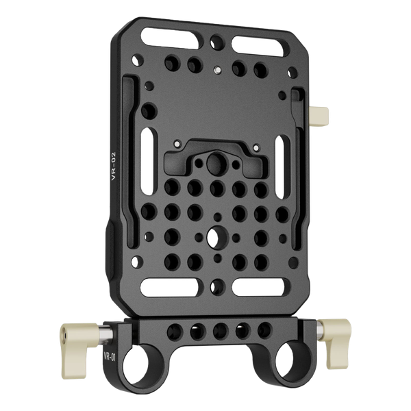 ZGCINE VR-Kit 1 V-Lock Mount Battery Plate with Dual 15mm Rod Clamp
