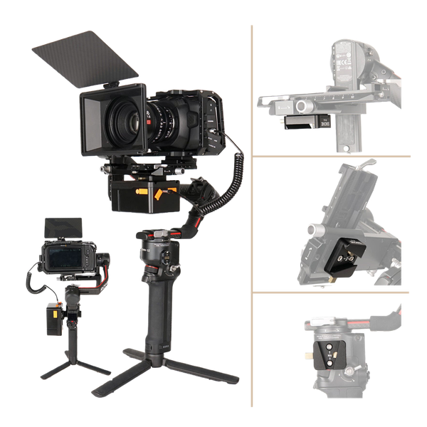 ZGCINE VR-04 mini V mount plate for DJI Ronin Gimbal Stabilizer S2 S3 Pitch axis - Tấm gắn pin VR-04 Mini